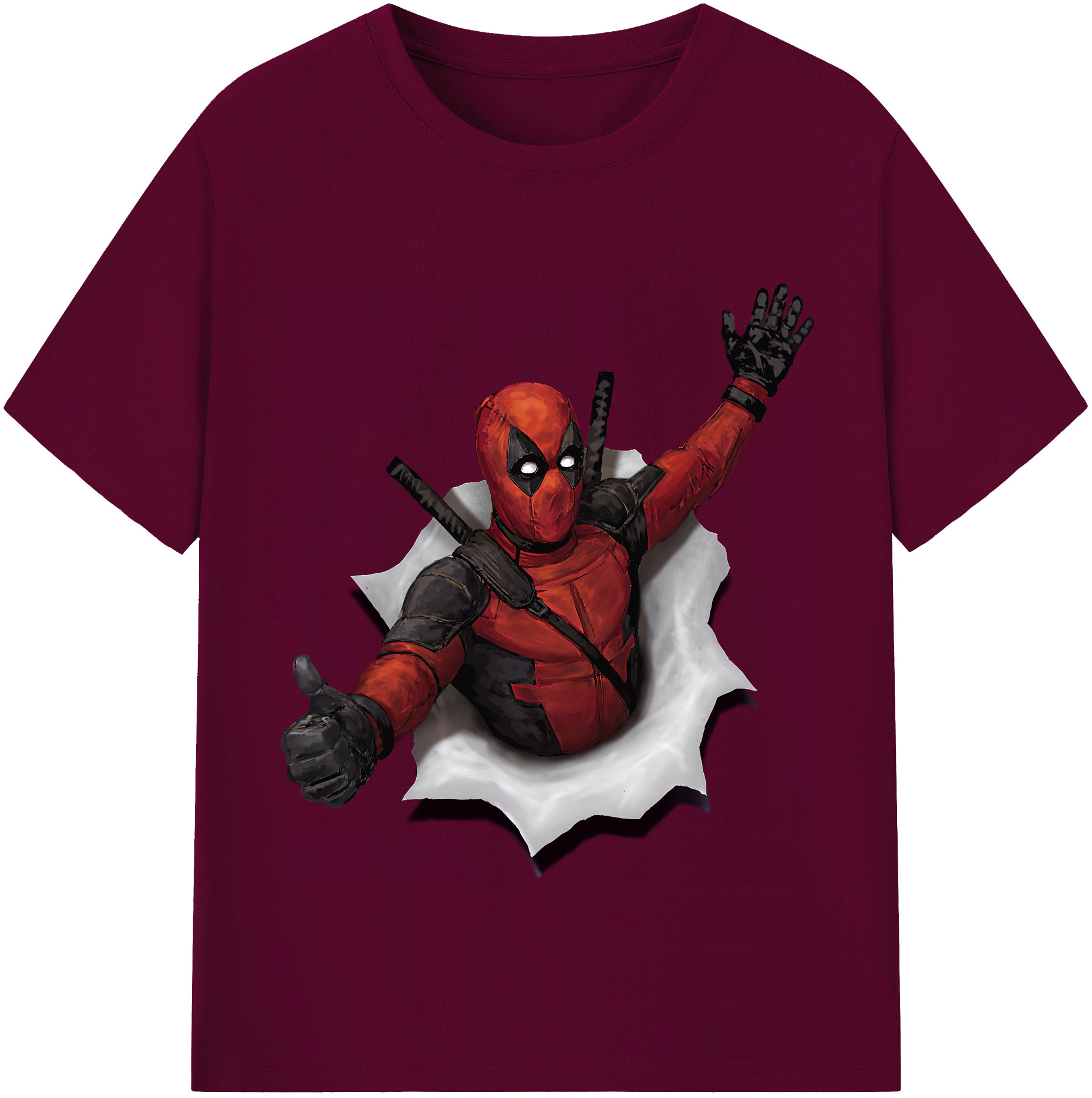 （画像用） Deadpool デッドプール レディースカジュアルプリントTシャツ（綿100％）